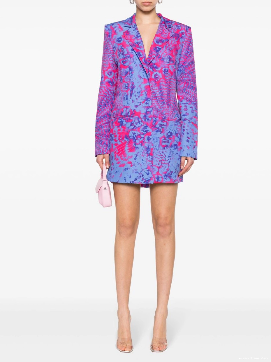 Cheap Women single-breasted Versace Jeans Animalier blazer Couture 0416